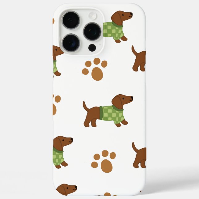 Adorable Dachshund iPhone 16 pro max coque (Verso)