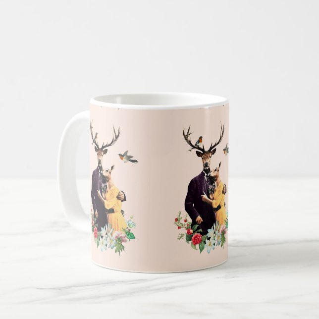 Adorable Deer Couple café Mug (Devant gauche)