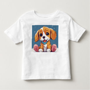 Adorable Enfants chien de jeu conception T-shirt c
