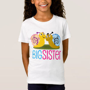 Adorable Escargot Grosse Soeur T-Shirt Filles