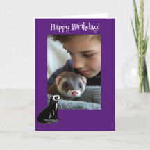 Adorable Ferret Fun Photo Carte Anniversaire