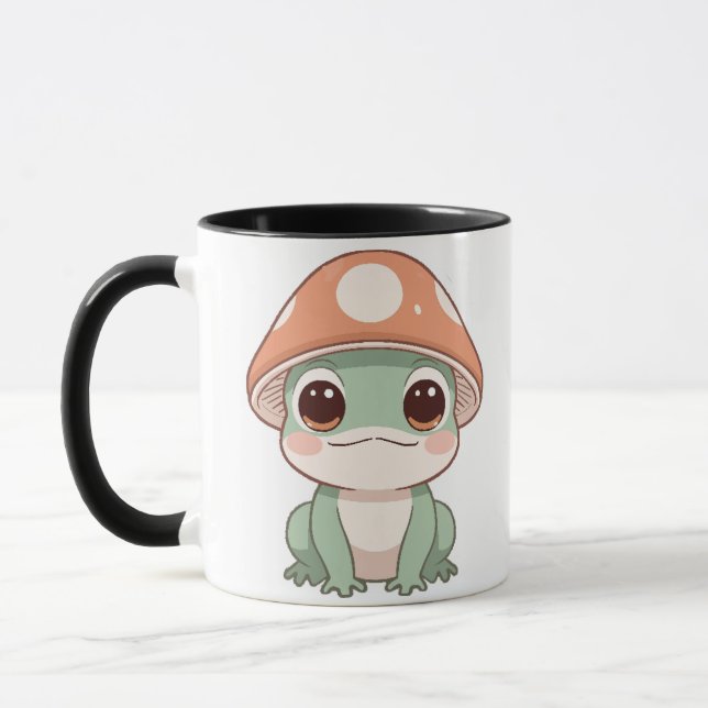 Adorable Grenouille Kawaii dans la Mug de café Cas (Gauche)