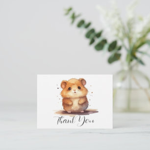 Adorable Hamster Merci Cartes