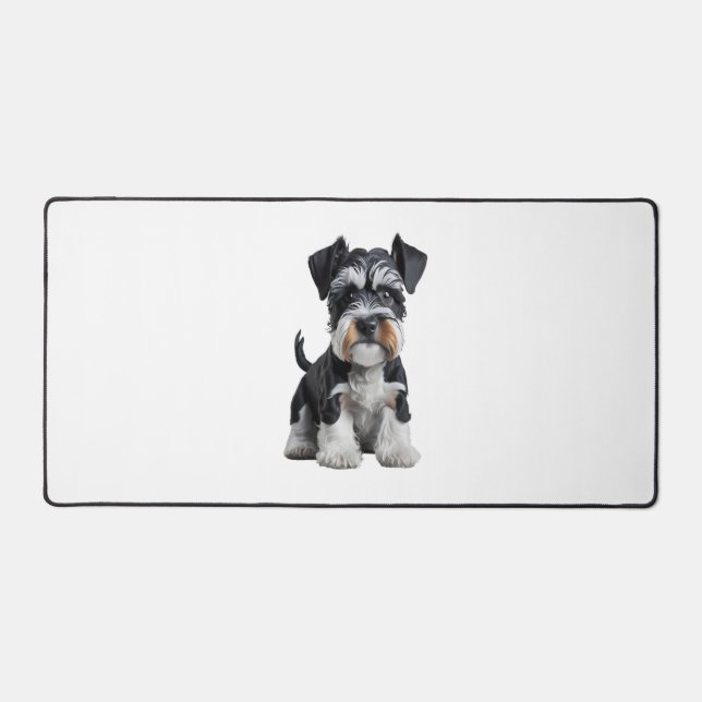 Adorable HD miniature Schnauzer Portrait de chiot  (Recto)