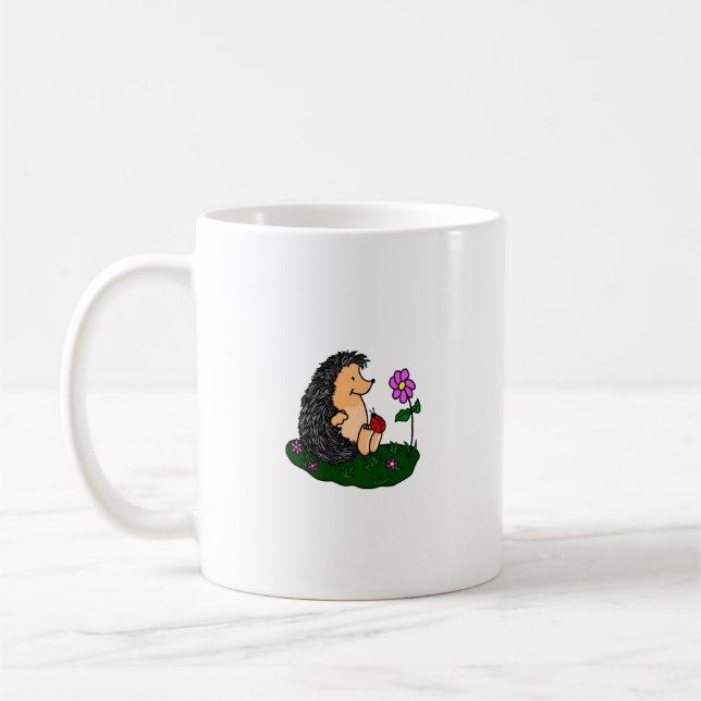 Adorable Hérisson café Mug (Gauche)