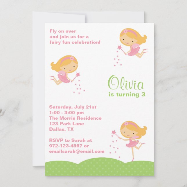 Adorable Invitations Fairy (Devant)