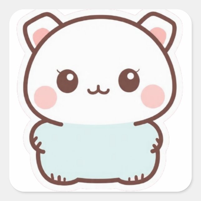 “Adorable Kawaii Animal Sticker – Chibi Cute Paste (Devant)