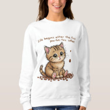 Adorable Kitten avec Empreinte de patte Sweatshirt
