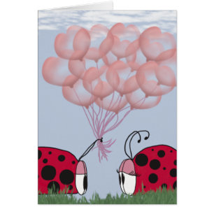 Adorable Ladybug Avec Joli Bouquet De Balloon Rose