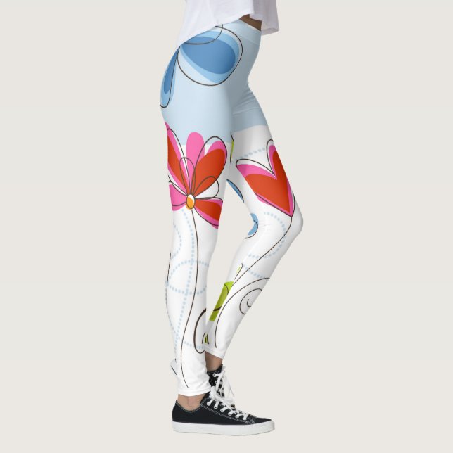 Adorable Leggings à grandes fleurs (Droite)