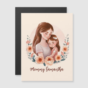 Adorable maman et fille Bond - Cadre Floral