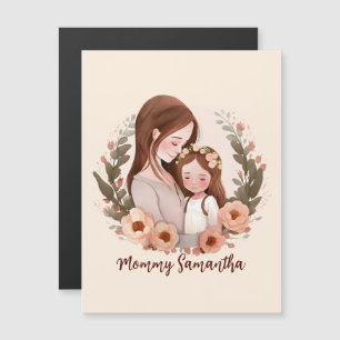 Adorable maman et fille Bond - Cadre Floral