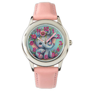 Adorable montre pour enfants éléphants