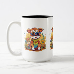 Adorable Mug à deux tons avec animal mignon
