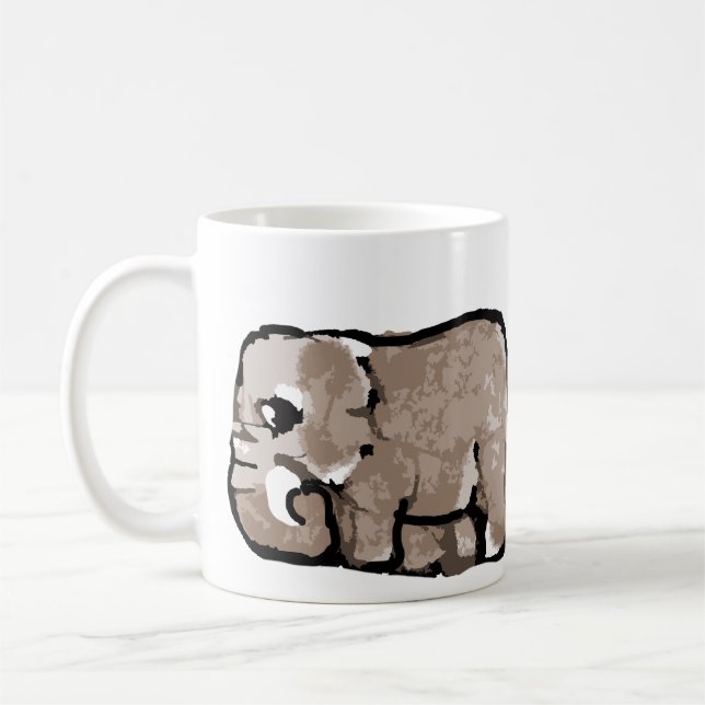 Adorable Mug d'éléphant (Gauche)