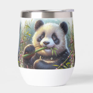 Adorable Ours De Panda Mangeant Bambou