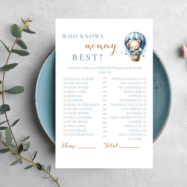 adorable Ours en Montgolfière Bleu Qui Connaît Mam (Créateur téléchargé)