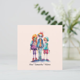 Adorable Pastel Zombie Trio - Joli Halloween