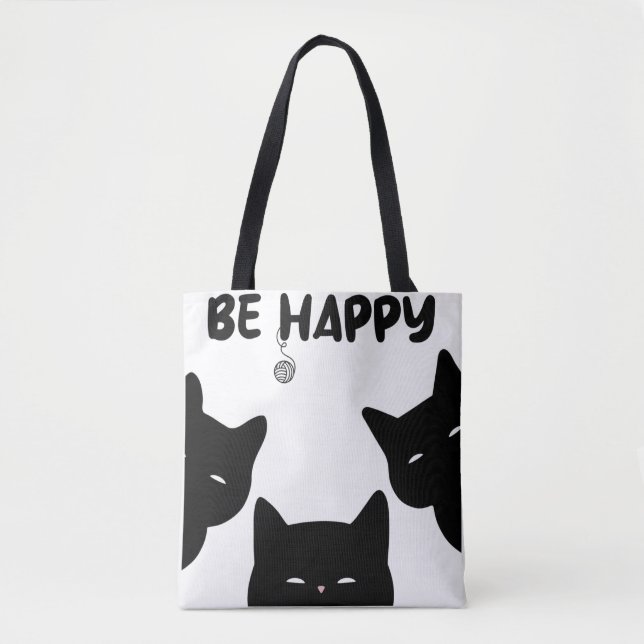 Adorable Peeking Cats Tote Bag (Devant)