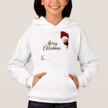 Adorable Père Noël Joyeux Noël Fille Pullover Hood
