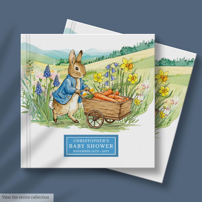 Adorable Peter Rabbit Baby Boy Shoy Livre d'invité (Adorable Peter Rabbit Baby Boy Shower Guest Book)