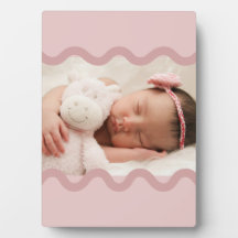 Adorable Pink Squiggly 5x7 Plaque photo