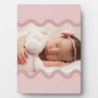 Adorable Pink Squiggly 5x7 Plaque photo