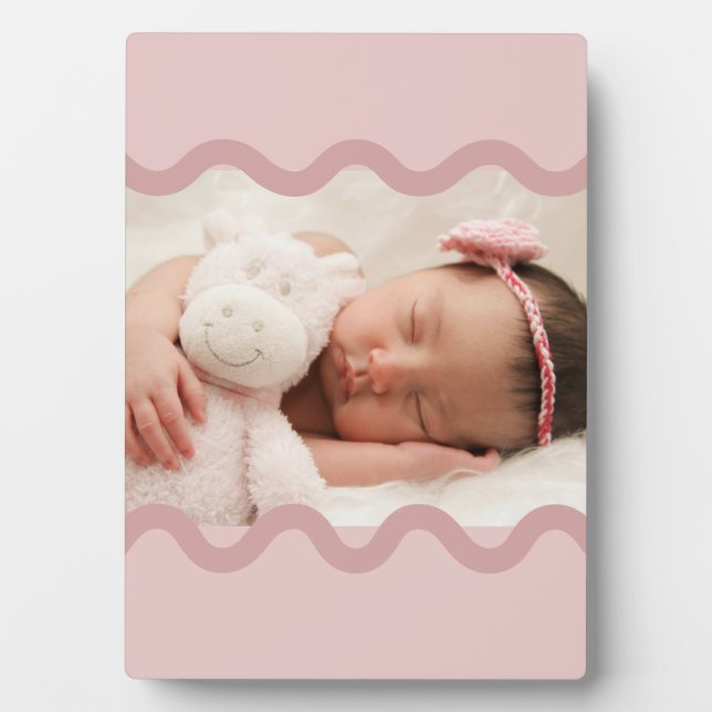 Adorable Pink Squiggly 5x7 Plaque photo (Devant)