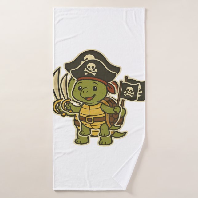 Adorable Pirate Turtle Classic T-Shirt (Serviette de bain)