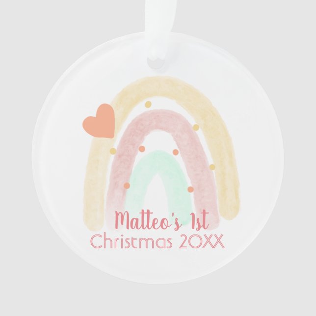 Adorable Rainbow Heart Confetti 1er Noël (devant)