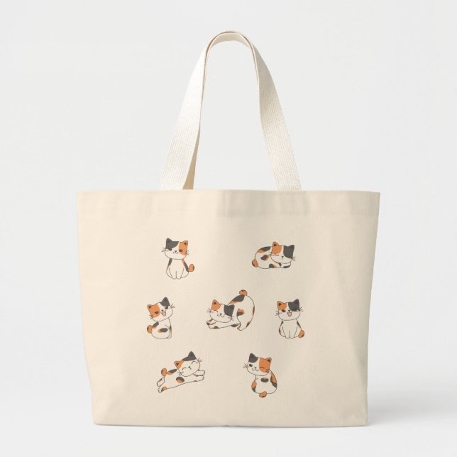Adorable Sac fourre-tout Calico Cat (Devant)