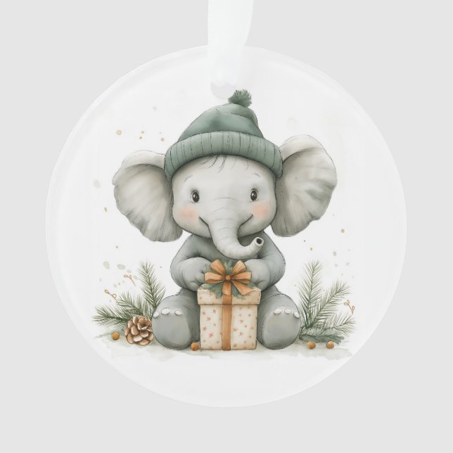 adorable série de Noël animal bébé éléphant (devant)