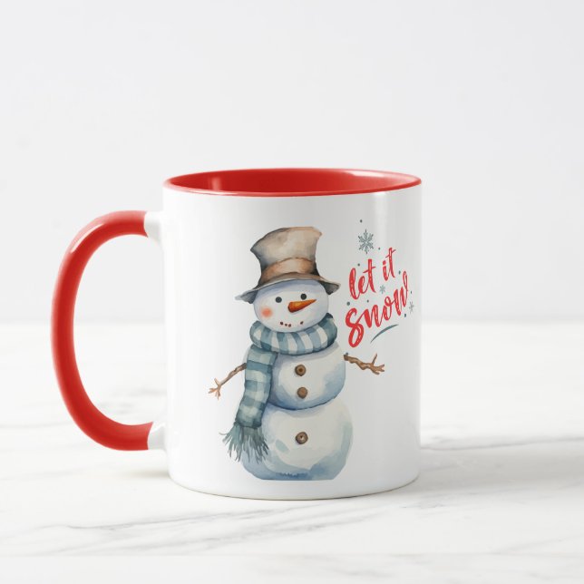 Adorable Snowman Christmas Mug (Gauche)