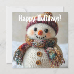 Adorable Snowman en laine avec Casquette et concep