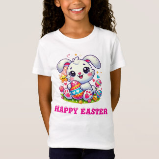 Adorable T-Shirt Bunny Pâques Pour Enfants