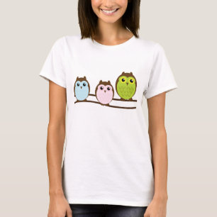 Adorable T-shirt de la famille des chouettes de ca