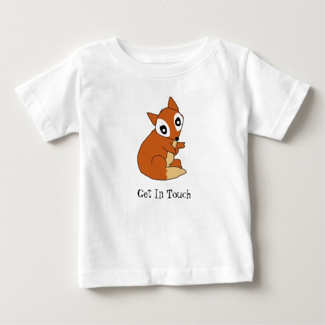 Adorable T-shirt Fox imprimé pour enfants (Devant)
