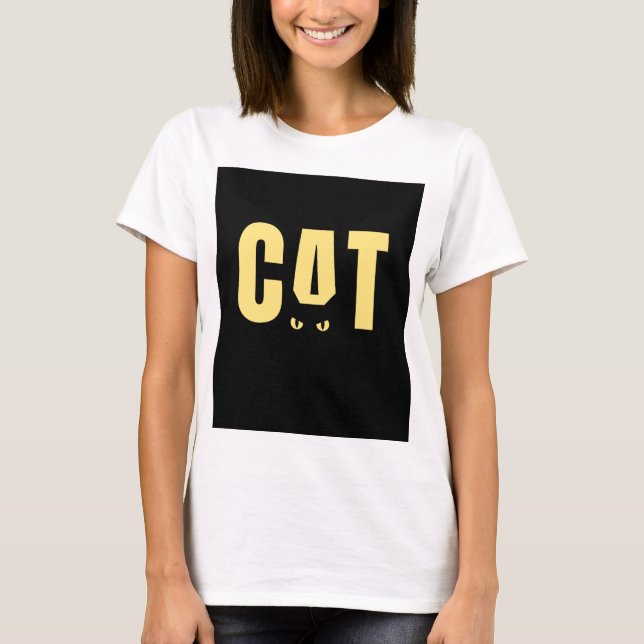 "Adorable T-shirt Lady Cat : Charmante Feline Desi (Devant)