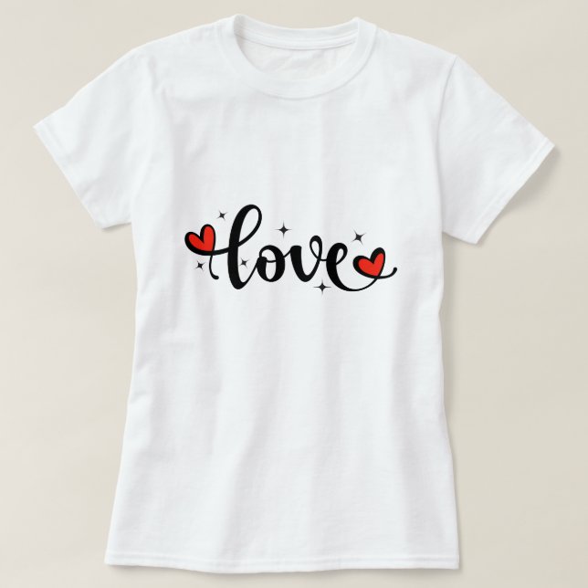 Adorable T-shirt LOVE pour les filles - Perfect Va (Design devant)