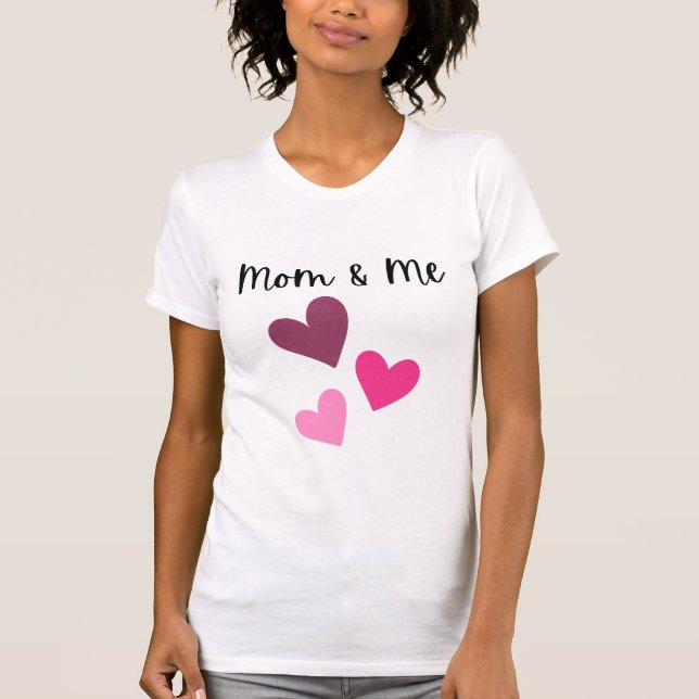 Adorable T-shirts 'Maman & Me' pour femmes / Fille (Devant)