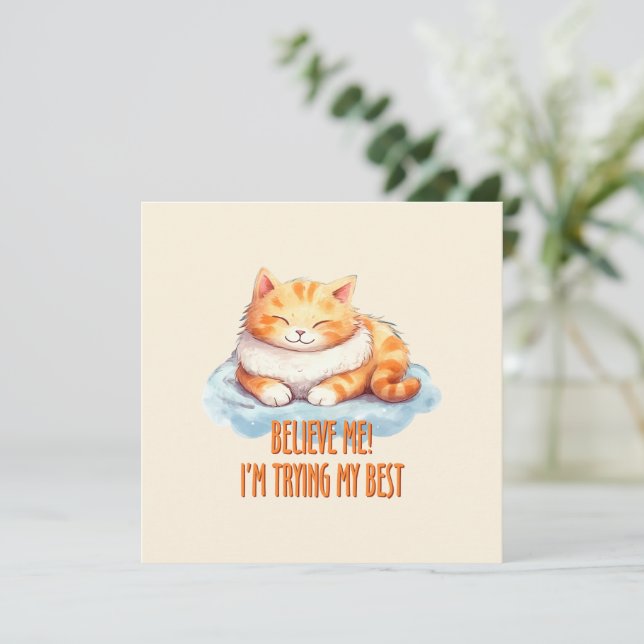 Adorable Tabby Orange Chat - Je tente mon meilleur (Debout devant)