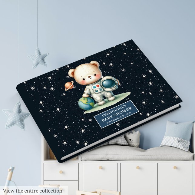 Adorable Teddy Bear Astronaut livre d'or pour les  (Adorable Teddy Bear Astronaut Guest Book for Boys)