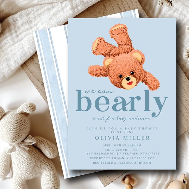 Adorable Teddy Bear Baby shower Invitation (Créateur téléchargé)