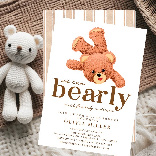 Adorable Teddy Bear Baby shower Invitation (Créateur téléchargé)