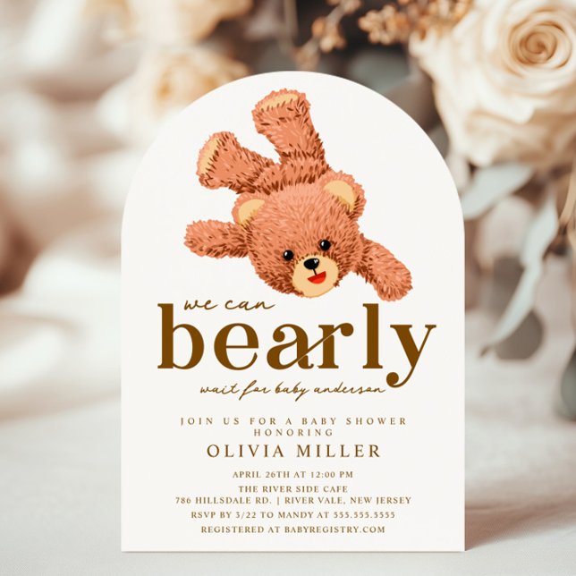 Adorable Teddy Bear Baby shower Invitation (Créateur téléchargé)