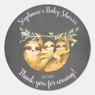 Adorable Twins Sloth Baby Douche Favoriser Sticker