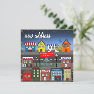 Adorable Voisinage Nouveau Faire-part d'adresse
