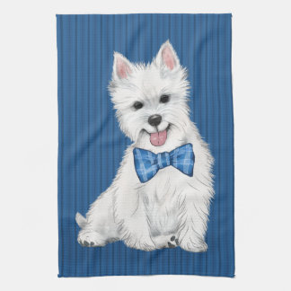 Adorable West Highland Blanc Terrier Serviette de