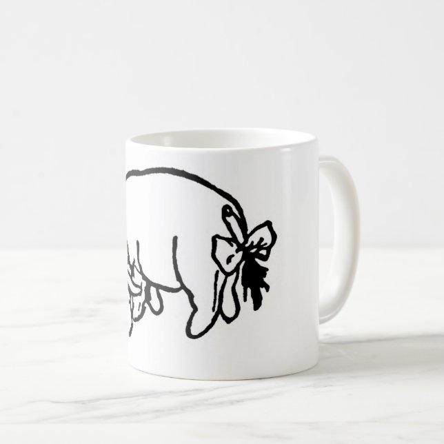 Adorable Winnie l'Ourson Eeyore croquis Café Mug (Devant droit)