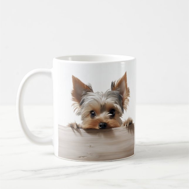 adorable yorkshire terrier photo mug